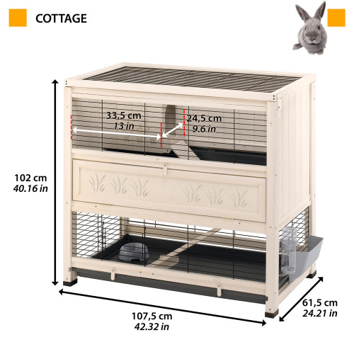 Дерев`яна клітка Ferplast Cottage для кроликів