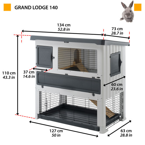 Клітка Ferplast Grand Lodge 140 Plus для кроликів та морських свинок
