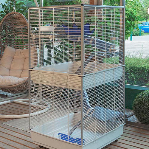 Двоповерхова клітка Ferplast Furet Tower для тхорів на колесах
