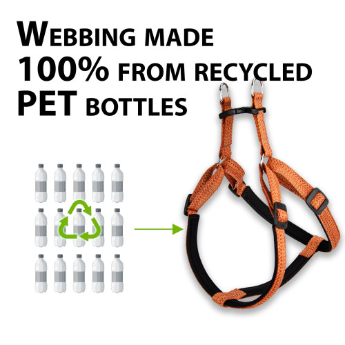 Шлейка для собак із переробленого матеріалу Ferplast Greener Soft P S Orange
