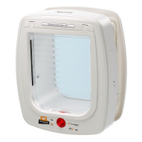 Дверцята Ferplast Swing Microchip Large White з мікрочіпом для великих кішок та маленьких собак
