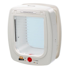 Дверка Ferplast Swing Microchip Large White с микрочипом для больших кошек и маленьких собак