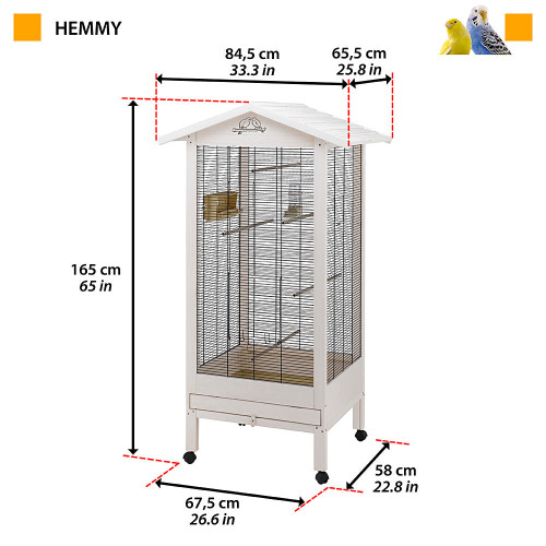 Дерев'яний вольєр Ferplast Hemmy для канарок та маленьких птахів
