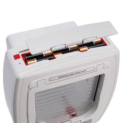 Дверцята Ferplast Swing Microchip White для кішок із системою зчитування мікрочіпів