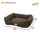 М'який диван Ferplast Pamper Boucle 60 Grey для собак та котів 