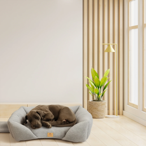 М'який диван Ferplast Pamper Boucle 80 Grey для собак та котів 