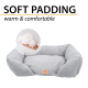 М'який диван Ferplast Pamper Boucle 80 Grey для собак та котів 