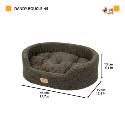Ліжко Ferplast Dandy Boucle 45 Green для собак та котів