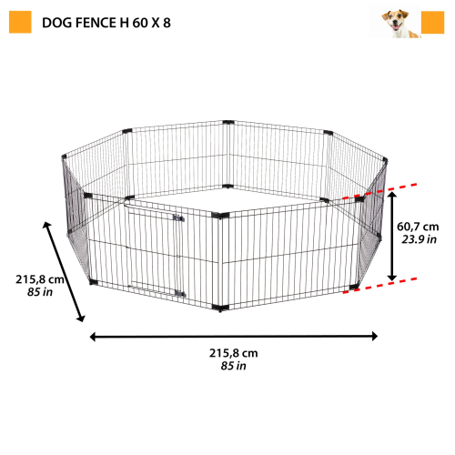 Модульний манеж (вольєр) Ferplast Fence 60х8 для собак