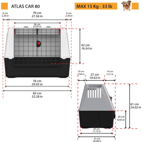 Автомобільна переноска Ferplast Atlas Car 80 для собак