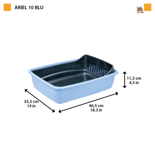 Відкритий туалет Ferplast Ariel 10 для котів з практичною основою та ситом