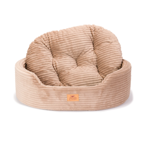 Ліжко-диван Ferplast Dandy Corduroy 45 Beige для собак та котів зі знімною подушкою 