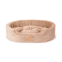 Ліжко-диван Ferplast Dandy Corduroy 80 Beige для собак та котів зі знімною подушкою 