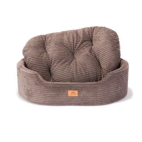 Ліжко-диван Ferplast Dandy Corduroy 65 Grey для собак та котів зі знімною подушкою 