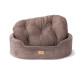 Ліжко-диван Ferplast Dandy Corduroy 65 Grey для собак та котів зі знімною подушкою 