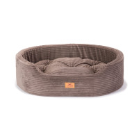 Кровать-диван Ferplast Dandy Corduroy 65 Grey для собак и кошек со съемной подушкой