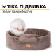 Ліжко-диван Ferplast Dandy Corduroy 45 Grey для собак та котів зі знімною подушкою 