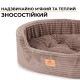 Ліжко-диван Ferplast Dandy Corduroy 45 Grey для собак та котів зі знімною подушкою 