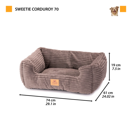 М'яке ліжко Ferplast Sweetie Conduroy 70 Beige для собак та котів