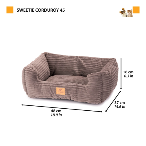 М'яке ліжко Ferplast Sweetie Conduroy 45 Beige для собак та котів