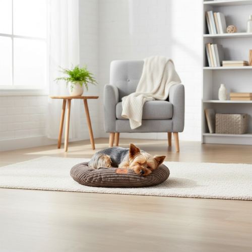 Овальна подушка Ferplast Relaxs Corduroy 55/4 Grey для собак та котів