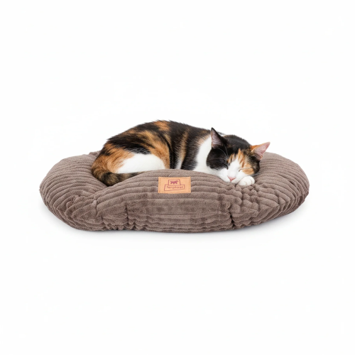 Овальна подушка Ferplast Relaxs Corduroy 55/4 Grey для собак та котів