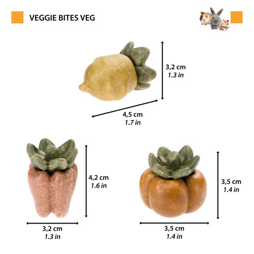 Овочеві ласощі Ferplast Bites Veg для кроликів, хом'яків та морських свинок