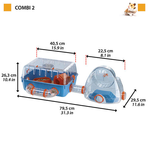 Клітка Ferplast Combi 2 для хом`яків