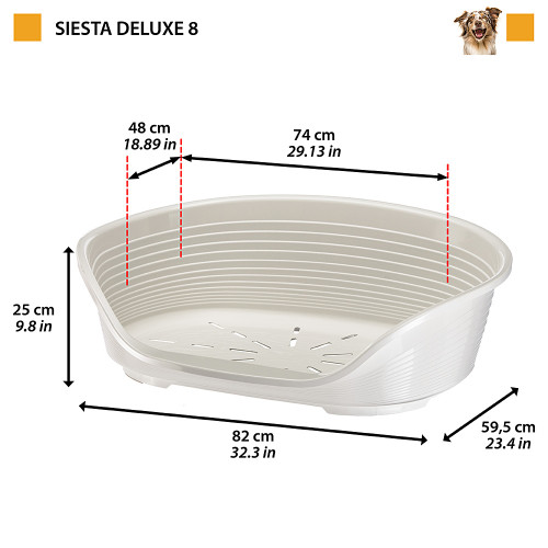 Пластиковый лежак для собак и кошек Ferplast Siesta Deluxe 8 Bordeaux