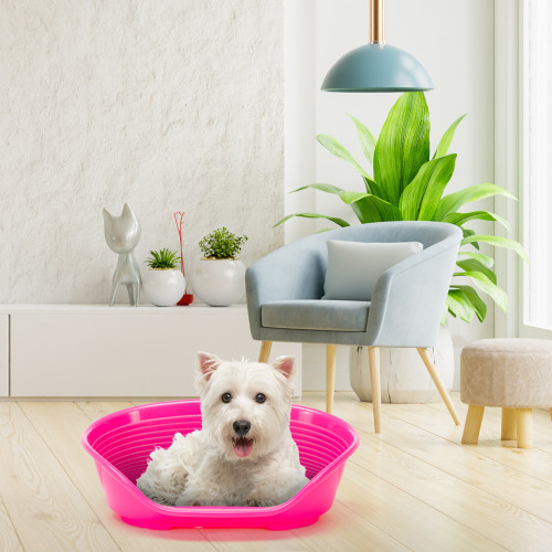 Пластиковий лежак для собак та кішок Ferplast Siesta Deluxe 4 Fuchsia