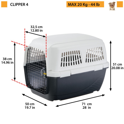 Переноска Ferplast Clipper Plus 7 для великих собак з відділеннями для зберігання і висувною ручкою