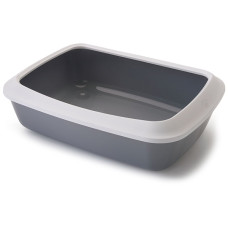 Туалет Savic Iriz Litter Tray 50 с бортиком для кошек, серый