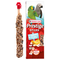Ласощі Versele-Laga Prestige Sticks Parrots Banana & Coconut topping для середніх і великих папуг
