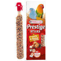 Лакомство Versele-Laga Prestige Sticks Small Parrot Nuts & Raisin topping для волнистых попугаев