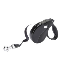 Повідець-рулетка Ferplast Amigo Tape Mini Black для собак зі стрічкою