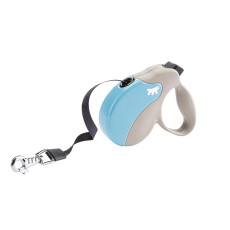 Повідець-рулетка Ferplast Amigo Tape Mini Light Blue для собак зі стрічкою