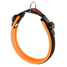 Нашийник для собак на м'якій підкладці Ferplast Ergofluo C15/42 Arancione
