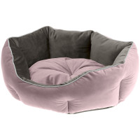 Лежанка для котів та собак з оксамитової тканини Ferplast Queen 45 Pink