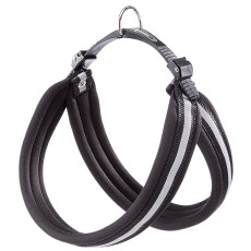 Ергономічна світловідбивна шлейка для собак Ferplast Agile Reflex 8 Black