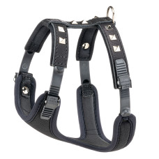 Кожаная шлейка для собак Ferplast Giotto Luxor Black P Small
