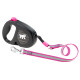 Повідець Ferplast Flippy One Reflex Tape M Fuchsia, для собак, світловідбивний, висувний 