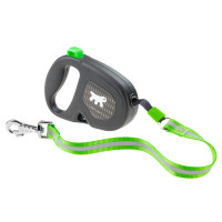 Поводок Ferplast Flippy One Reflex Tape L Green, для собак, светоотражающий, выдвижной.