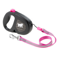 Повідець Ferplast Flippy One Reflex Cord M Fuchsia, для собак, світловідбивний, висувний 