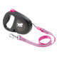 Повідець Ferplast Flippy One Reflex Cord M Fuchsia, для собак, світловідбивний, висувний 