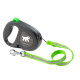 Повідець Ferplast Flippy One Reflex Cord M Green, для собак, світловідбивний, висувний 