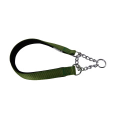 Нейлоновый ошейник с металлической цепочкой для собак Ferplast Daytona CSS25/65 Green