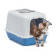 Закрытый туалет Ferplast Clear Cat 20 для кошек с угольными фильтрами