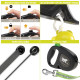 Повідець Ferplast Flippy One Reflex Cord M Green, для собак, світловідбивний, висувний 