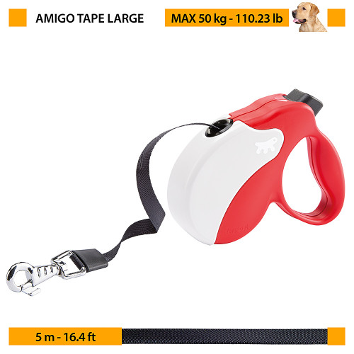 Поводок-рулетка Ferplast Amigo Tape L Light Blue для собак c лентой