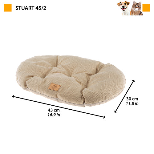 Двусторонняя подушка для кошек и собак Ferplast Stuart 45/2 Beige